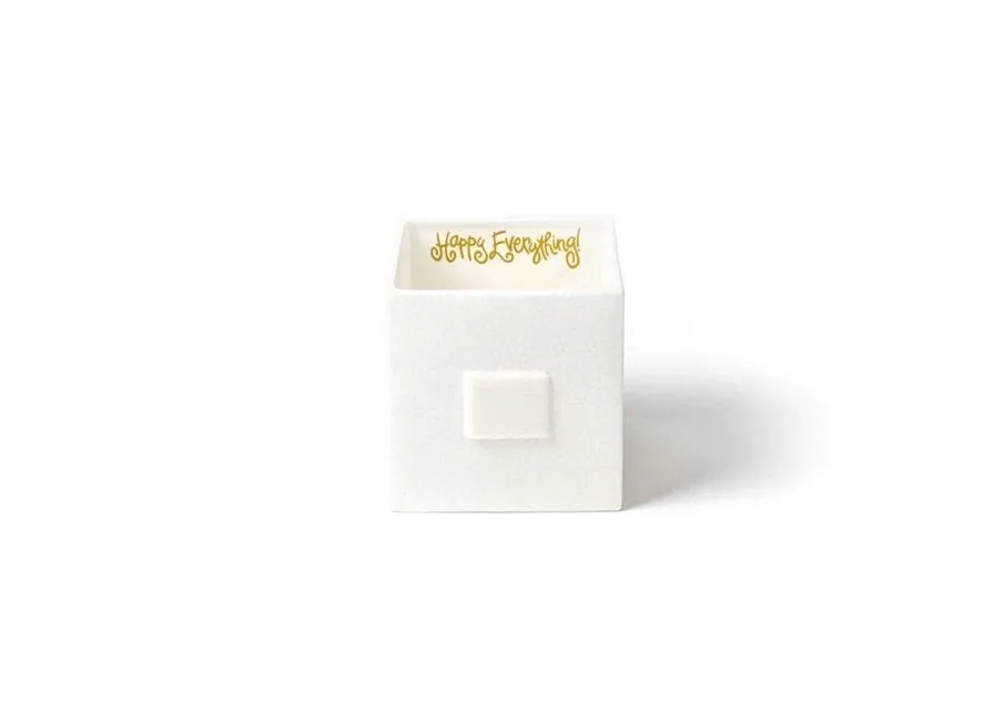 White Small Dot Medium Mini Nesting Cube