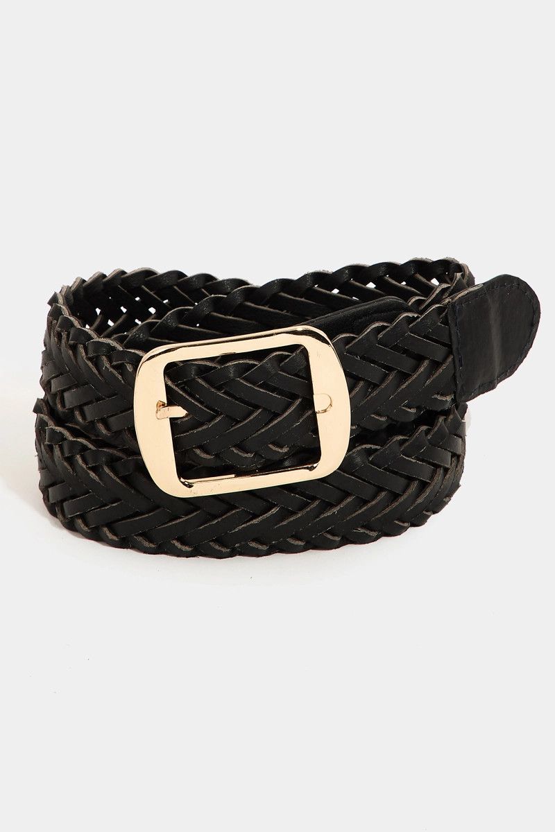 Braided Vegan Leather Belt