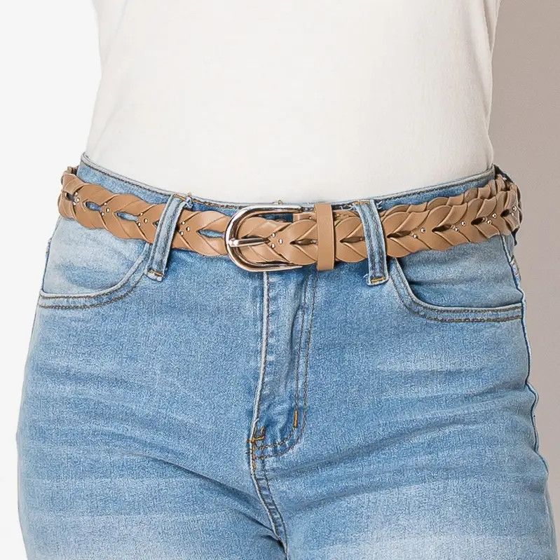 Chic Braided Vegan Leather Belt