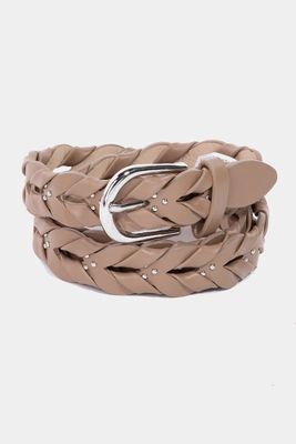 Chic Braided Vegan Leather Belt display picture 3