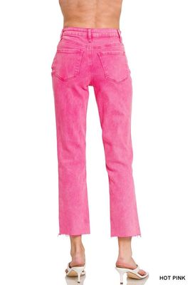 Acid Washed High Waist Pants