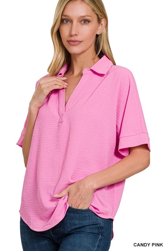 V-Neck Short Sleeve Top