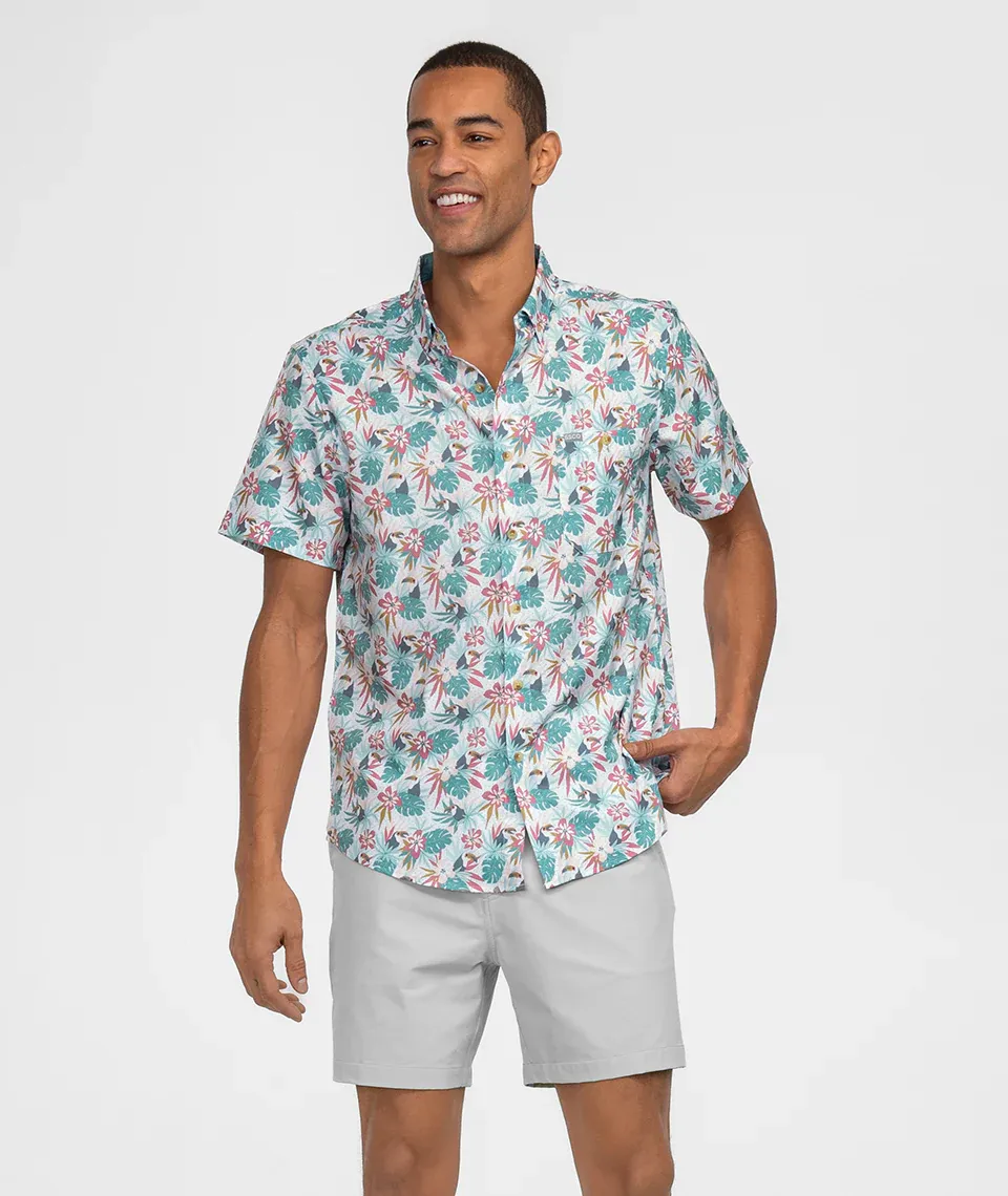 Baja Shirt SS, Color: Palm Perch, Size: S