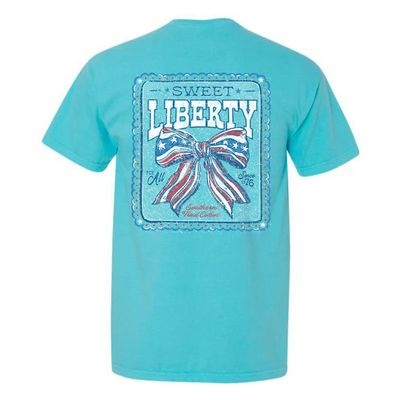  Sweet Liberty Bow Short Sleeve T-Shirt