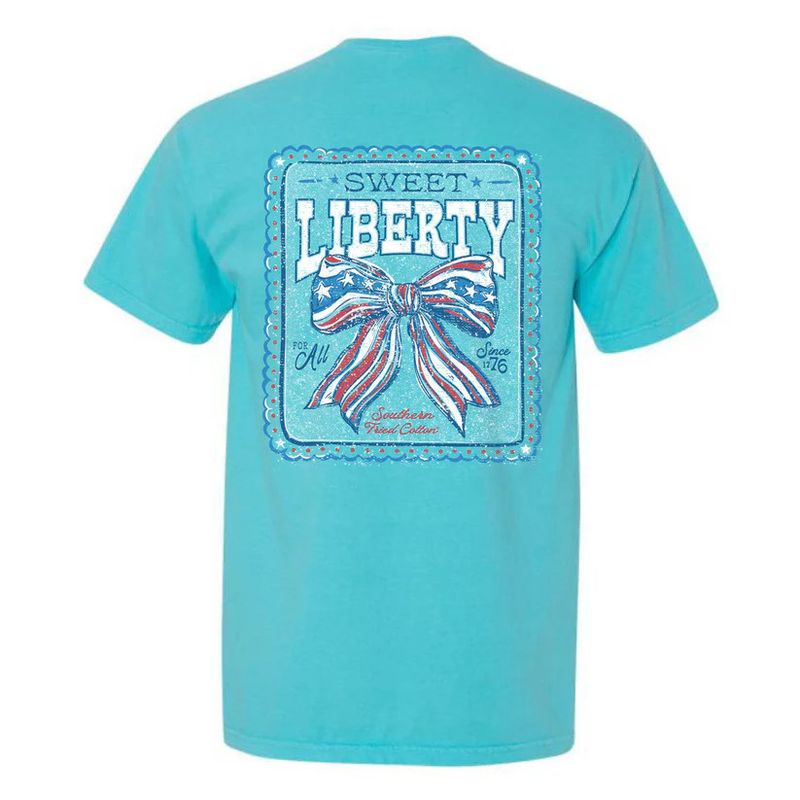  Sweet Liberty Bow Short Sleeve T-Shirt