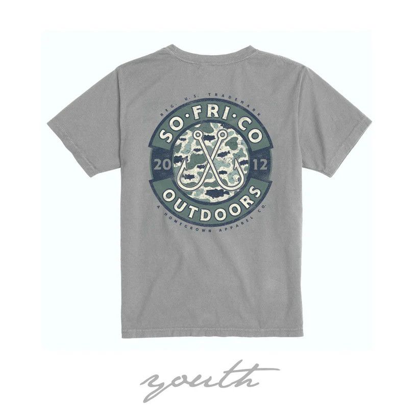 Old School Fish Camo Short Sleeve T-Shirt - Youth