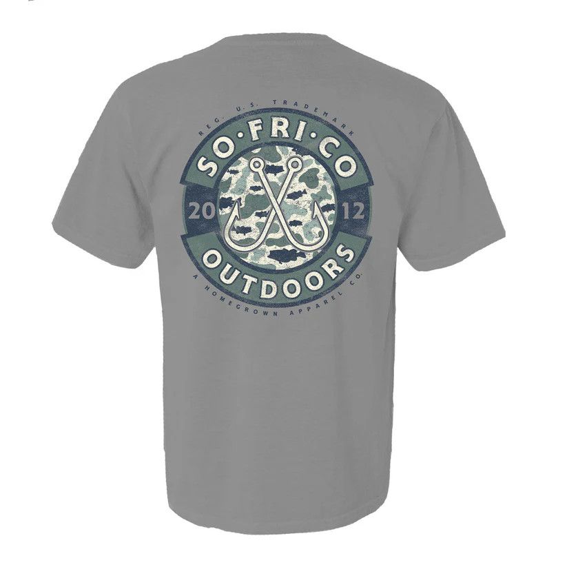 Old School Fish Camo Short Sleeve T-Shirt