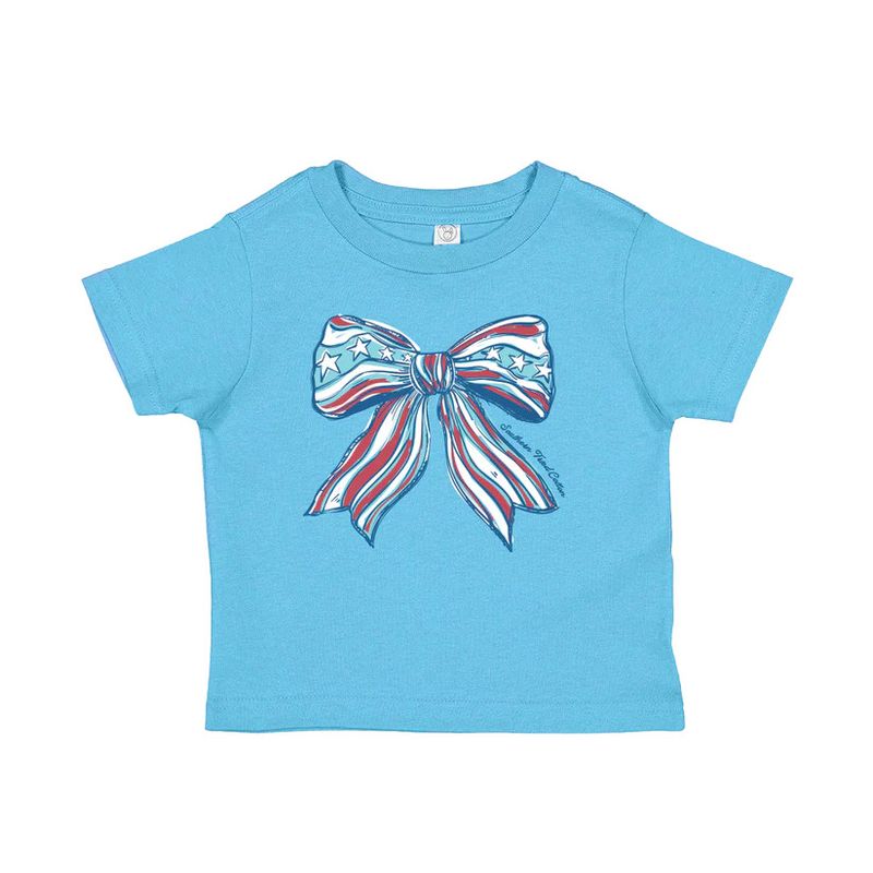 Sweet Liberty Bow Short Sleeve T-Shirt - Toddler