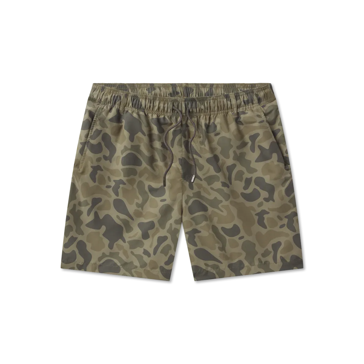 Youth La Costa Lined Swim Trunk - Camo, Color: Stone Brown, Size: XXS