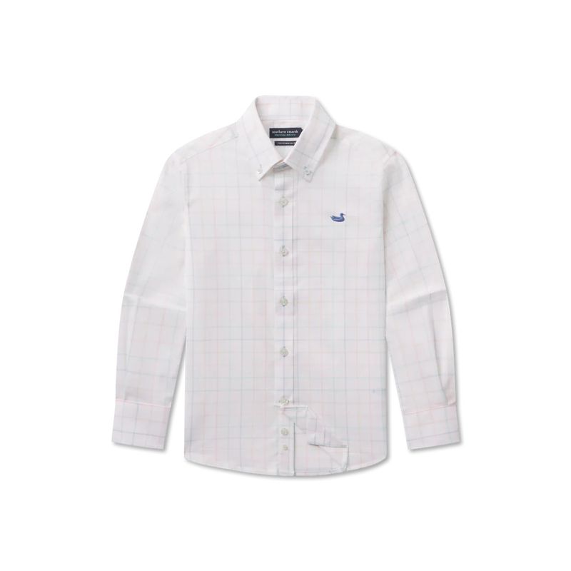 Youth Lockhart Windowpane Performance Dress Shirt