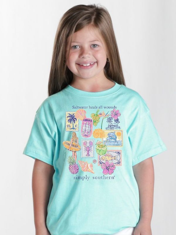 Youth 'Saltwater Heals All Wounds' Short Sleeve Tee