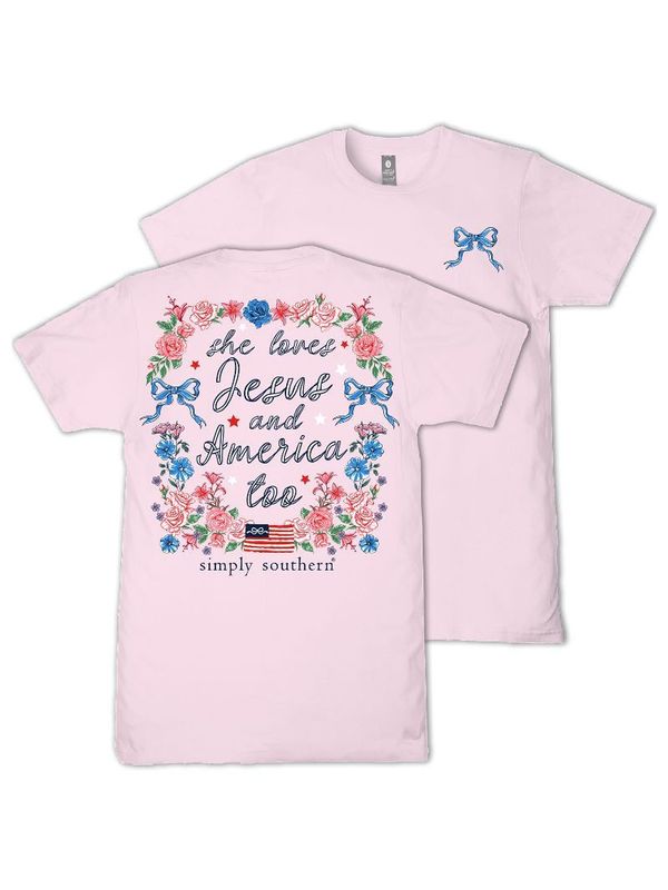 'She loves Jesus and America too' Short Sleeve Tee