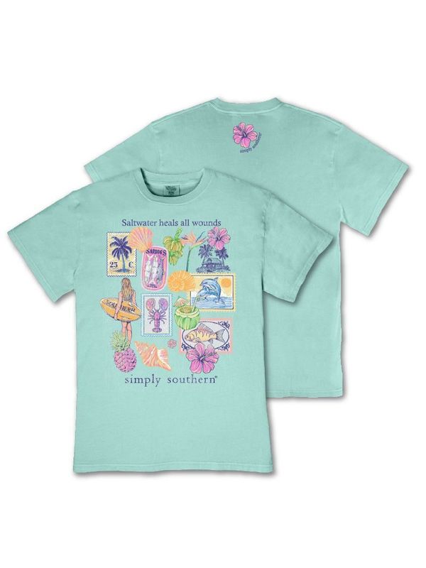 'Saltwater Heals All Wounds' Short Sleeve Tee