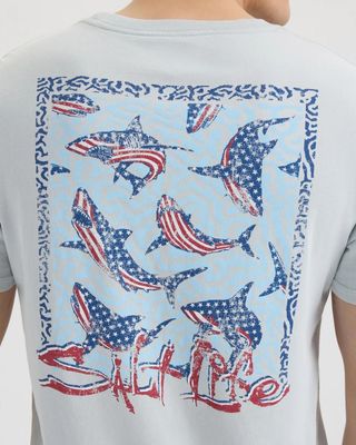 Sharks Americana Salt Wash Tee