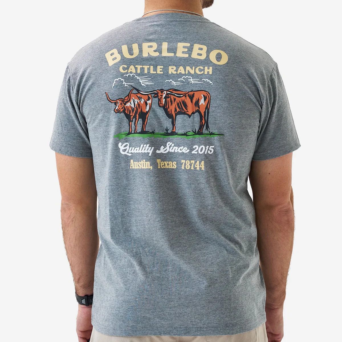 Cattle Ranch Short Sleeve Tee - Dark Heather Grey