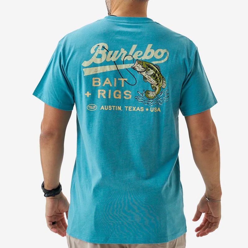 Bait And Rigs Short Sleeve Tee - Cyan