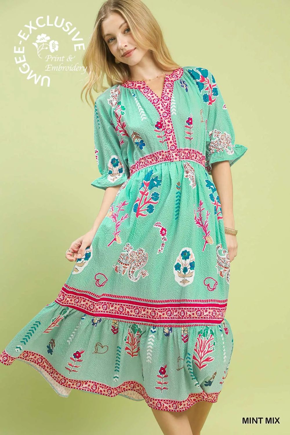 Floral Print Midi Dress