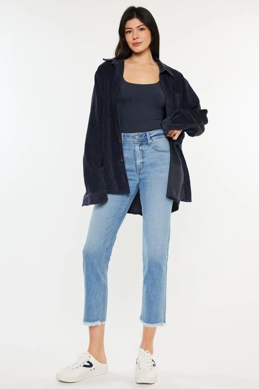 High Rise Slim Straight Jeans