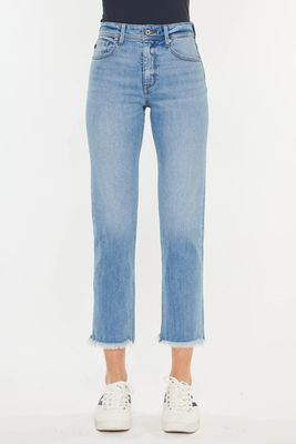 High Rise Slim Straight Jeans