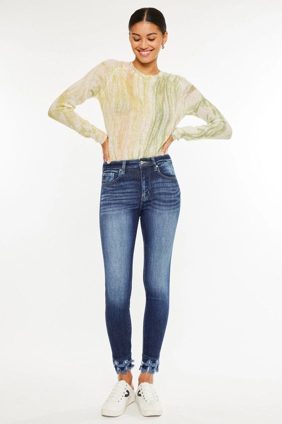 High Rise Ankle Skinny Jeans