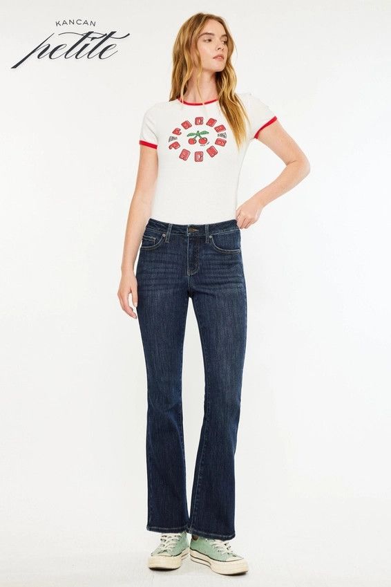 Petite Mid Rise Bootcut Jeans