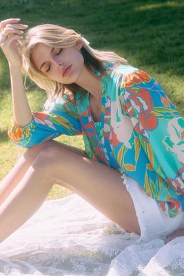 Floral 3/4 Sleeve Blouse