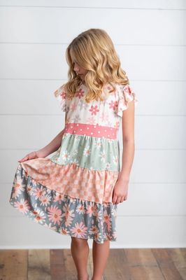 Kids Daisy Tiered Dress