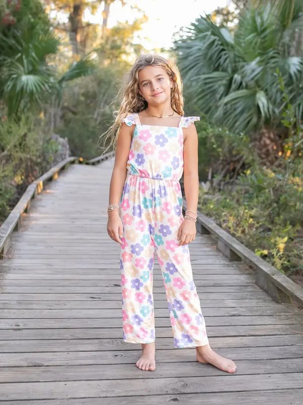 Ruffle Flower Jumpsuit