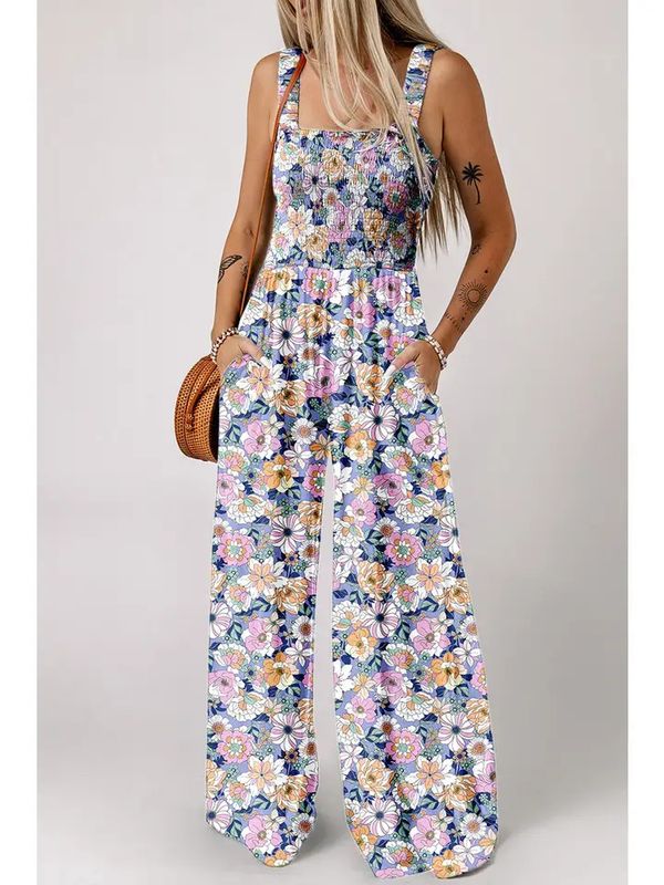 High Waist Square Neck Jumpsuit