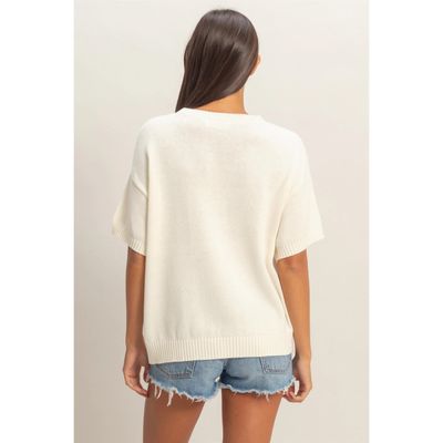 American Flag Knit Top