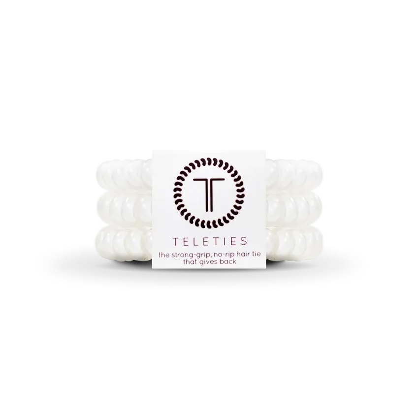 Teleties - Small Hair Ties , Color: Coconut White