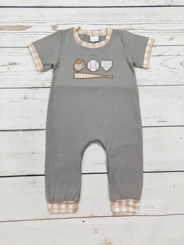 Baseball Appliqué Romper