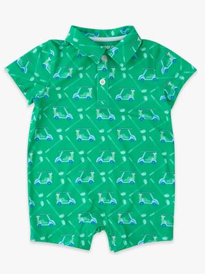 Baby Boys Golf Course Cruiser Performance Polo Romper