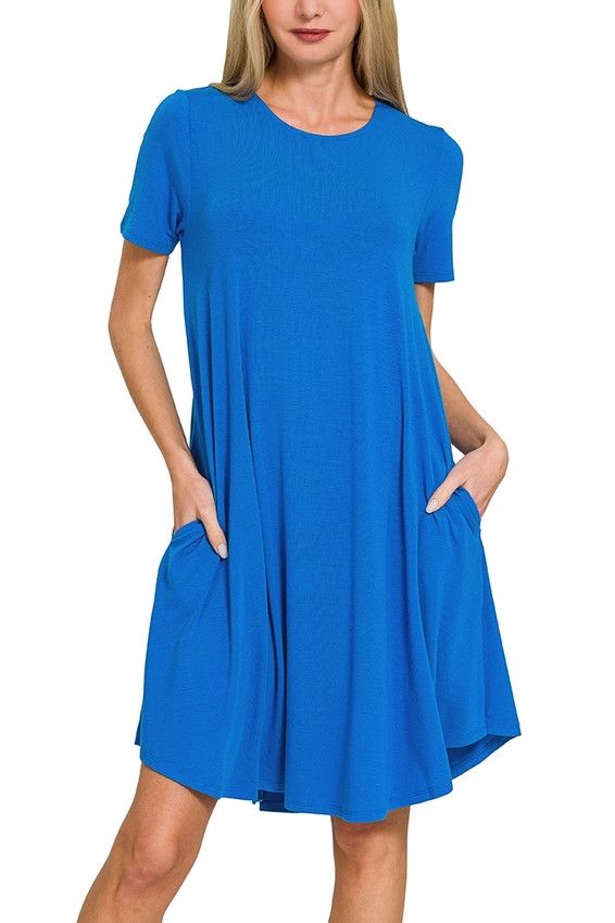 Round Hem A-Line Dress