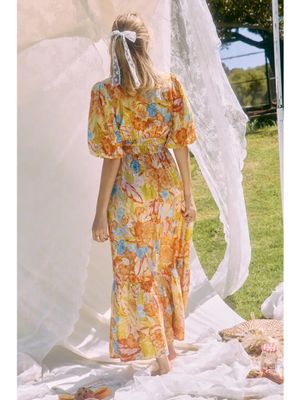 Plus Floral Midi Dress