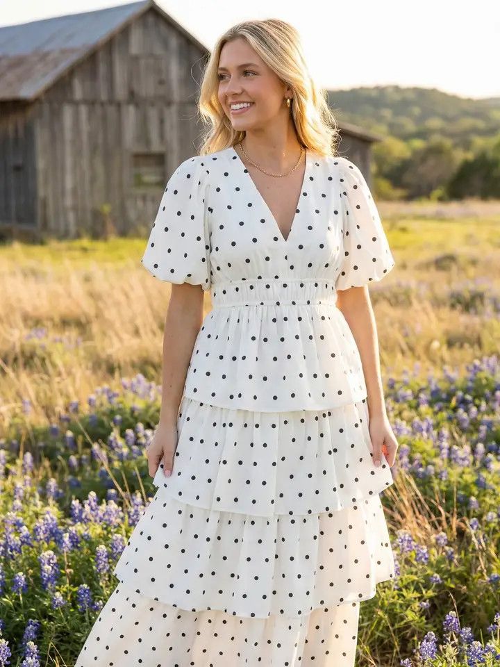 Polka Dot Ruffled Dress