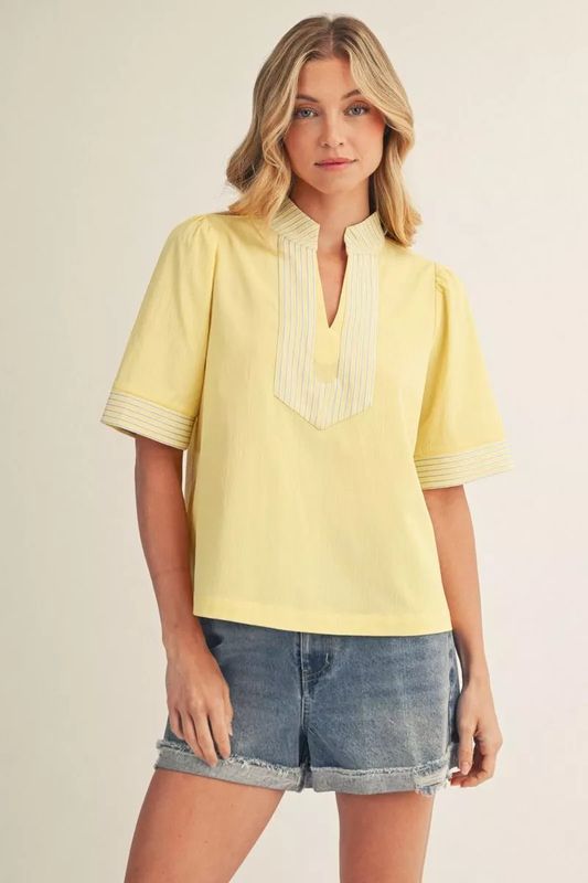 Solid Crinkle Top