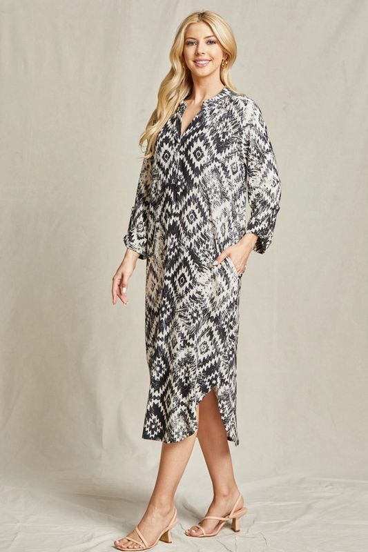 Aztec Midi Dress