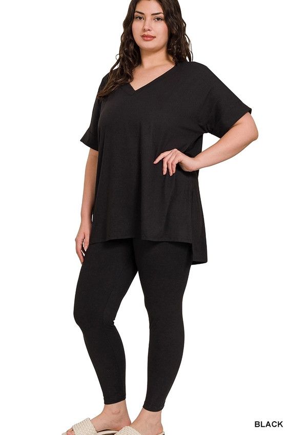 Plus Microfiber Loungewear Set