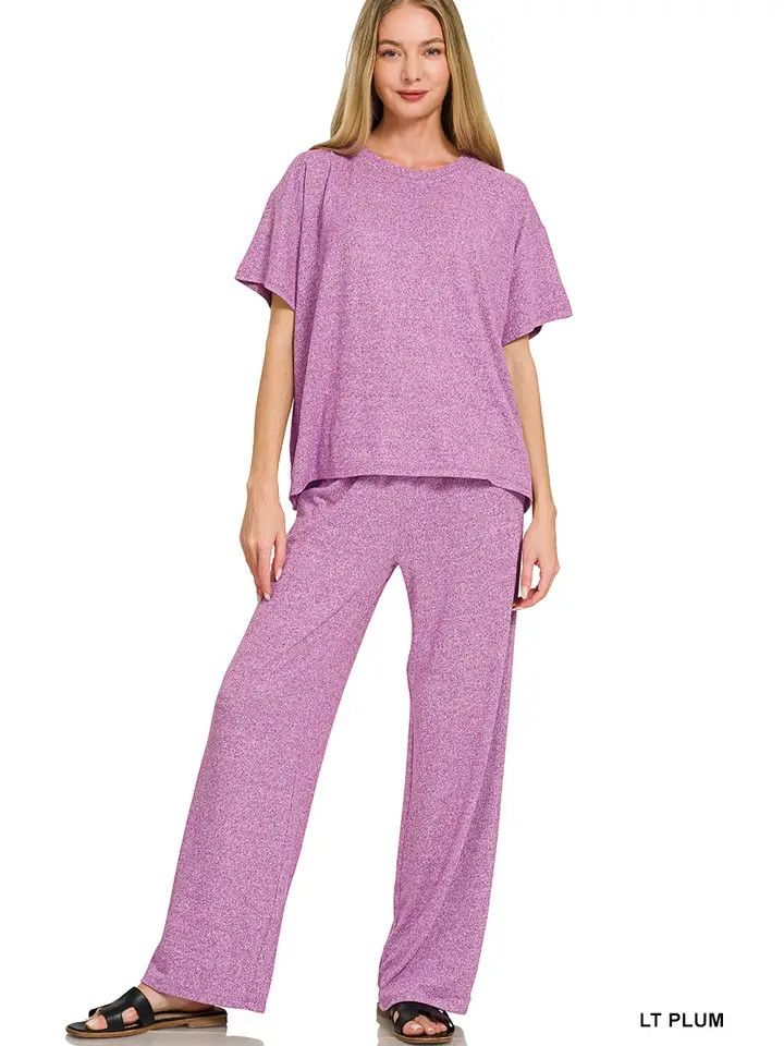 Soft Melange Pants Set