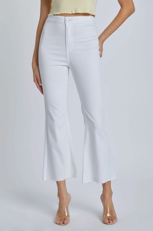 High Rise Crop Flare Jean