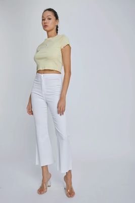 High Rise Crop Flare Jean