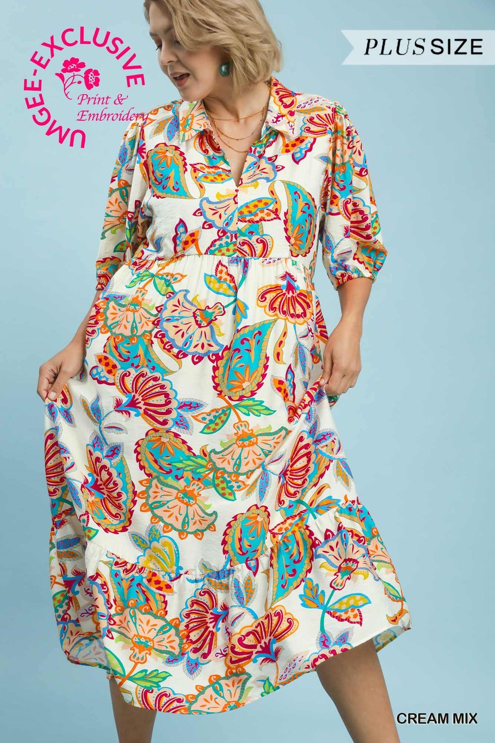 Paisley Print Maxi Dress