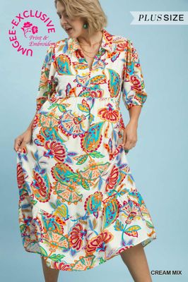 Paisley Print Maxi Dress
