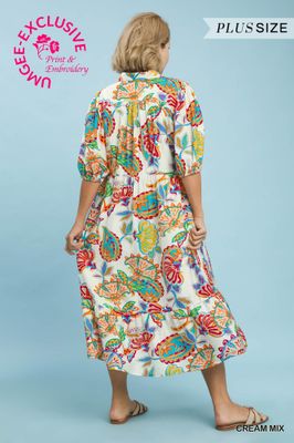 Paisley Print Maxi Dress