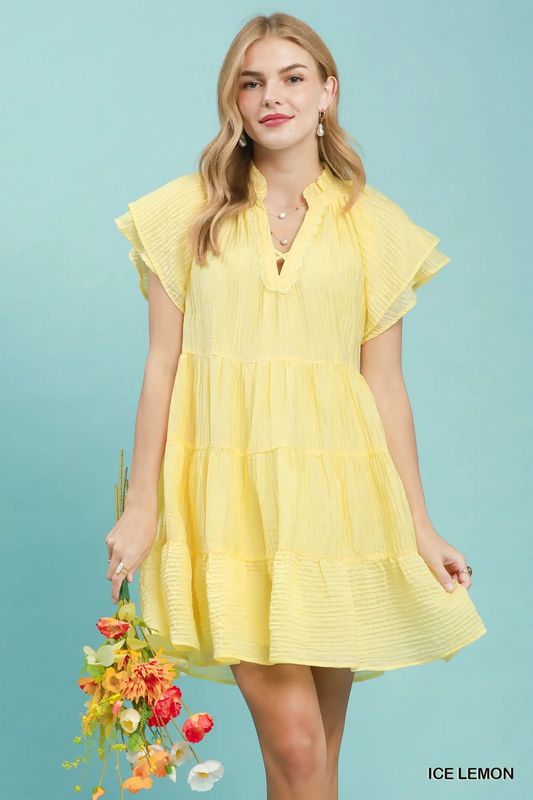 Textured Mini Dress