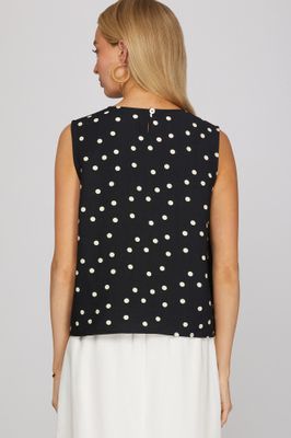 Polka Dot Print Top
