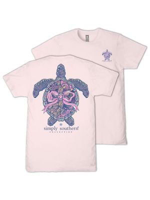 Sea Turtle With Bow Mandalla Short Sleeve T-Shirt