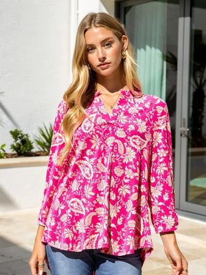 Paisley 3/4 Sleeve Blouse