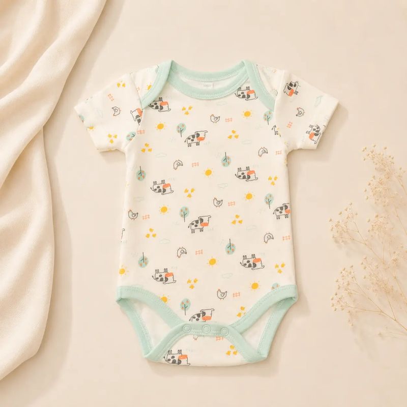 3pcs Hello Cow Bodysuit Pants &amp; Bib Set